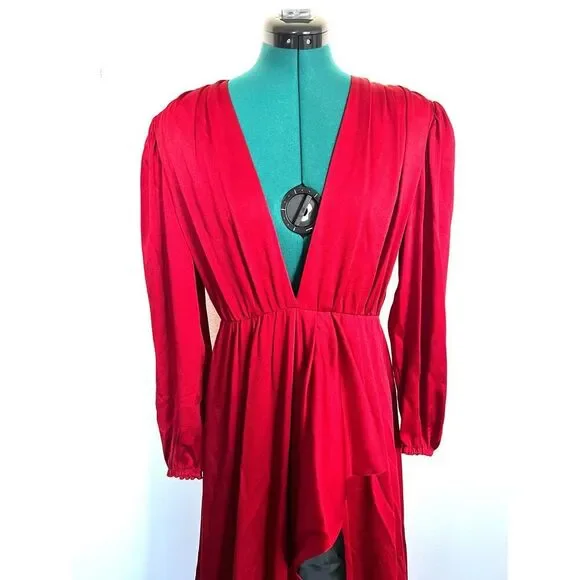 Gucci hammered matt enver satin maxi dress flame black IT42 - Picture 13 of 14